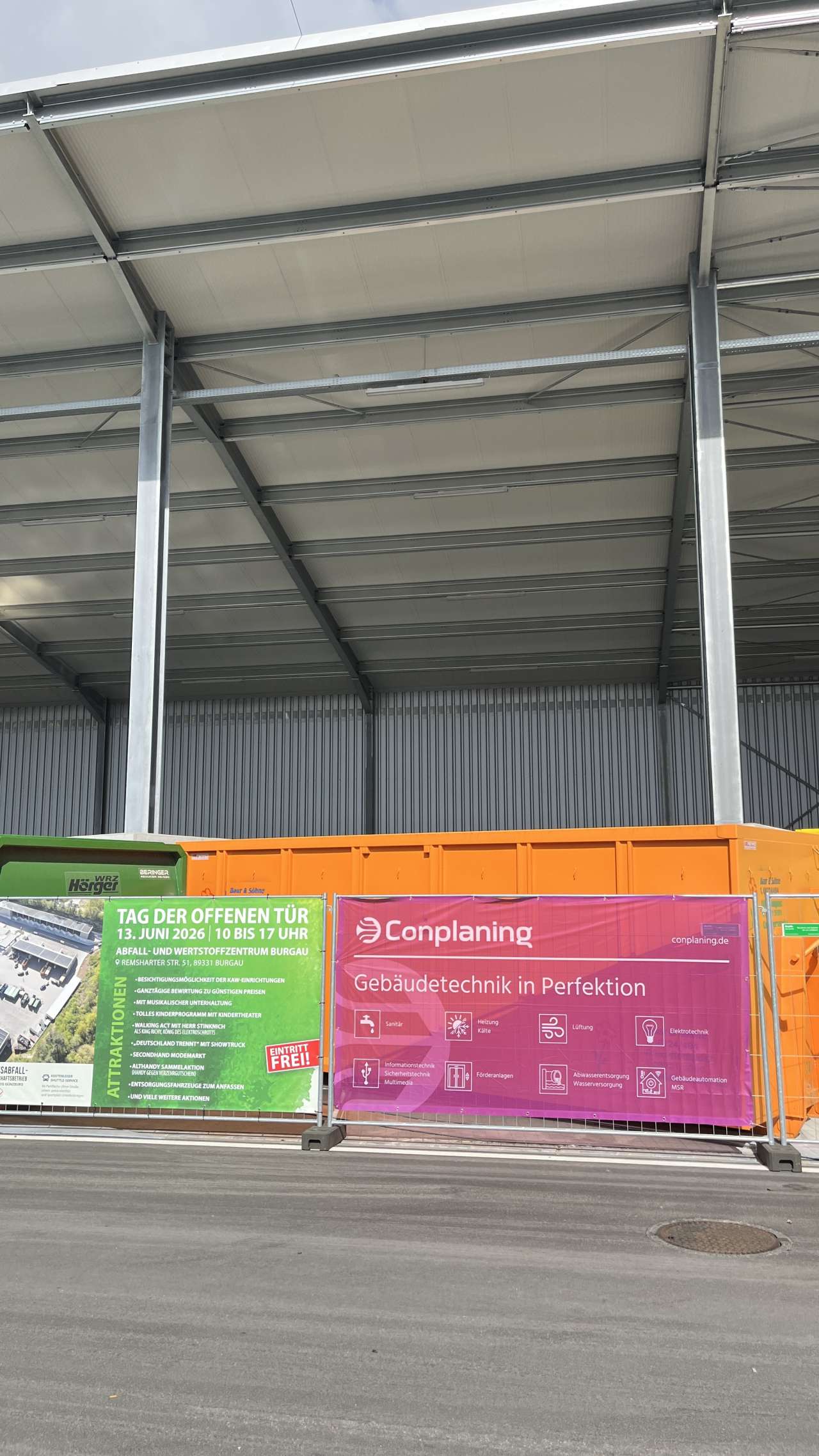 Conplaning Baustellenbanner.